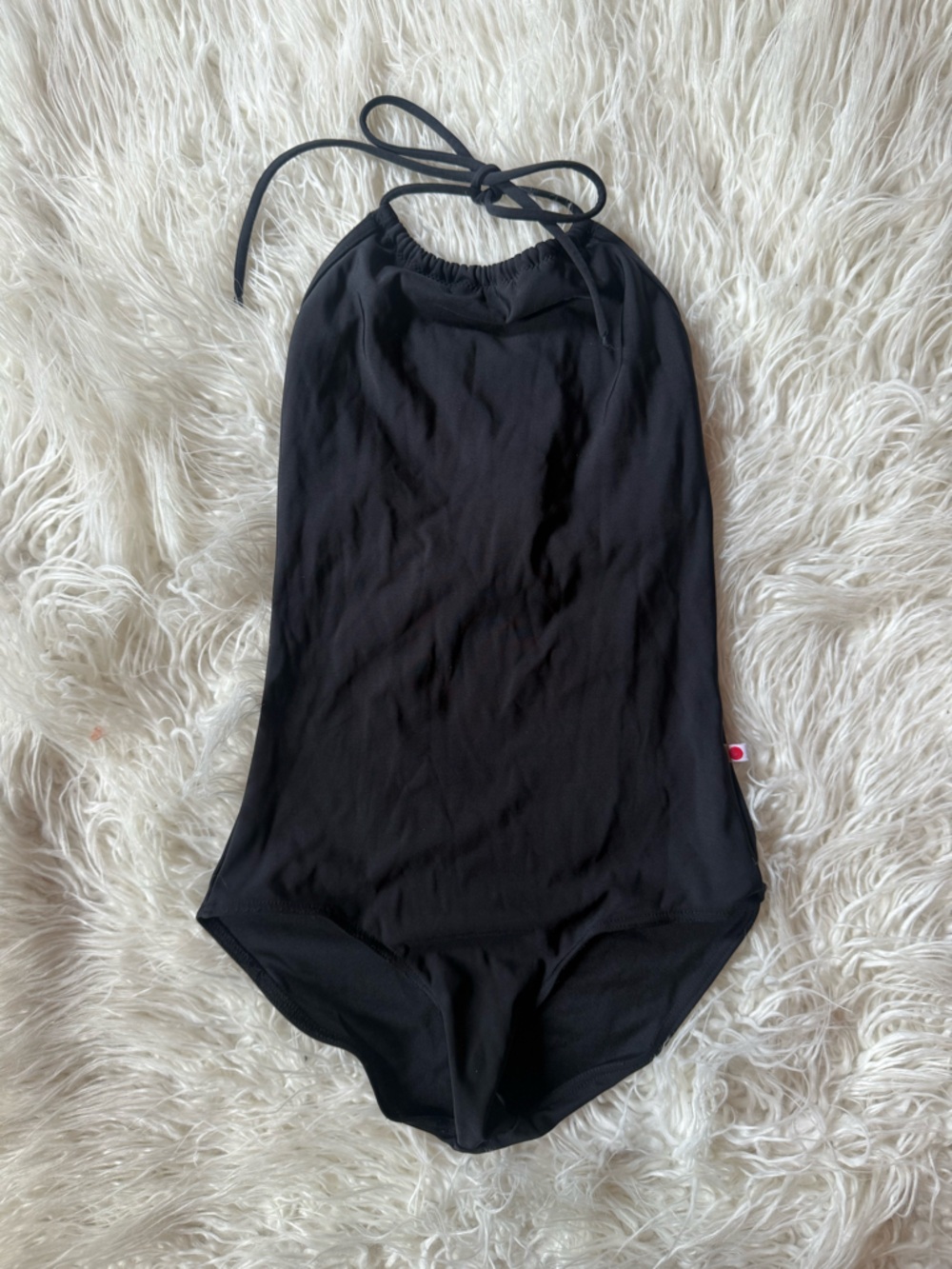 Yumiko Black Halter Leotard